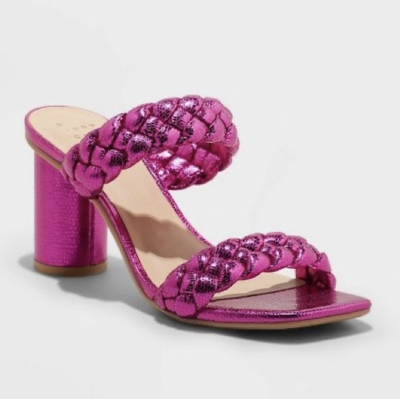 a new day Shoes - A New Day Pink Metallic Block Heel Size Women's 9